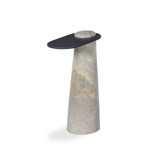 Four Hands Raz End Table - Grey Layered Marble
