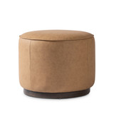Four Hands Sinclair Round Ottoman - Maestro Camel