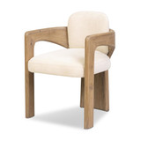 Four Hands Woltz Dining Chair - Drifted Oak - Crypton Wayfarer Snow