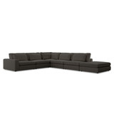 Four Hands Bloor 5PC Sectional LAF W/ Ottoman - Landale Charcoal
