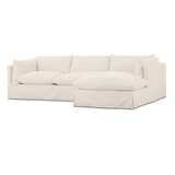 Four Hands Habitat 2PC RAF Sectional - 115" - Crypton Nomad Snow
