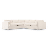 Four Hands Habitat 3 PC Sectionals - 111" - Crypton Nomad Snow