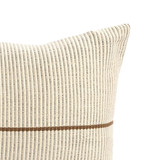 Four Hands Handwoven Merido Pillow - Beige Cotton - 14"x20"