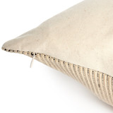 Four Hands Handwoven Merido Pillow - Beige Cotton - 20"x20"
