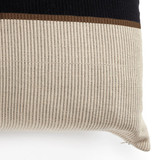 Four Hands Handwoven Merido Pillow - Black Cotton - 22"x22"