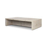 Four Hands Ludlow Outdoor Coffee Table - Natural Veined Concrete