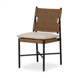 Four Hands Miller Outdoor Woven Dining Chair - Faux Dark Hyacinth