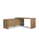 Four Hands Noah Rotating Desk - RAF - Aged Smoked Oak