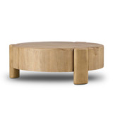 Four Hands Toman Coffee Table - Rustic Oak Veneer