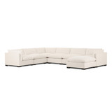 Four Hands Westwood 6 PC Sectional w/ Ottoman - Crypton Nomad Snow