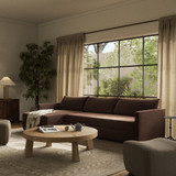 Four Hands Wickham 2PC LAF Sleeper Sect w/ Storage - Surrey Cocoa