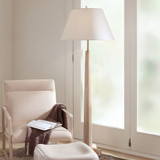 Jamie Young Charleston Wood Floor Lamp - White Washed