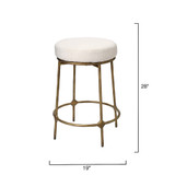 Jamie Young Asteria Iron Counter Stool - Antique Brass