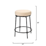Jamie Young Asteria Iron Counter Stool - Black