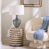 Jamie Young Interwoven Wood & Buffalo Bone Side Table