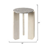 Jamie Young Quarry Wood and Terrazzo Stone Side Table