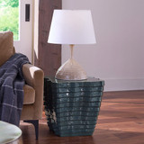 Jamie Young Strata Side Table - Slate Blue