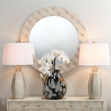 Jamie Young Chester Shagreen Round Mirror - Ivory