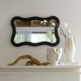 Jamie Young Deli Wavy Bamboo Wall Mirror - Black