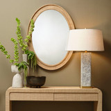 Jamie Young Valley Raffia Oval Wall Mirror - Natural