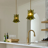 Jamie Young Cala 1-Light Blown Glass Pendant - Green