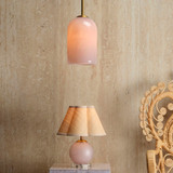 Jamie Young Holt 1-Light Glass Pendant - Pink