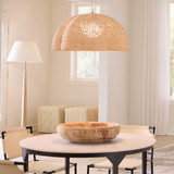 Jamie Young Rosemary 1-Light Natural Palm Leaf Pendant - Small