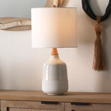 Jamie Young Alice Ceramic Table Lamp - Cream