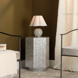 Jamie Young Dottie Blown Glass Table Lamp with Linen Shade - Taupe