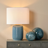 Jamie Young Graham Ceramic Table Lamp - Blue
