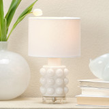 Jamie Young Seltzer Blown Glass Table Lamp - White