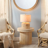Jamie Young Timber Table Lamp with Linen Shade