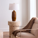 Jamie Young Toffee Ceramic Table Lamp - Cider Brown
