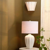 Jamie Young Scalloped 1-Light Wall Sconce - White Linen