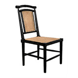 Noir Colonial Bamboo Side Chair - Hand Rubbed Black