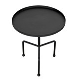 Noir Paige Side Table - Black Steel