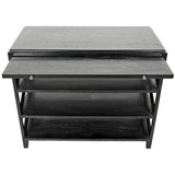 Noir Sutton Criss-Cross Side Table - Hand Rubbed Black