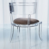 Klismos Acrylic Chair - Pewter image 1