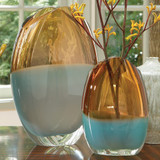 Oval Vase - Pistachio Amber - Sm image 1