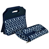 Trunk Organizer and Cooler Set - Trellis Blue image 2