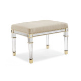 Silver And Gold Ottoman