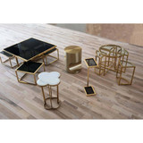 Regina Andrew Clover Table - Natural Brass