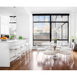 Worlds Away Duke Chair - Acrylic/White Linen Worlds Away Duke Chair - Acrylic/White Linen