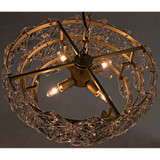 Noir Neive Chandelier - Small - Metal With Brass Finish