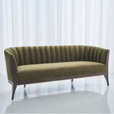 Global Views Channel Back Sofa - Moss