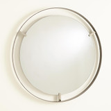 Global Views Floating Mirror - Nickel Clips - Natural Iron