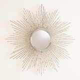 Global Views Square Beaded Burst Mirror - Nickel - Lg