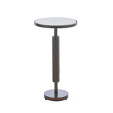 Studio A Hammered Martini Table - Bronze w/White Marble