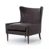 Four Hands Marlow Wing Chair - Vintage Black