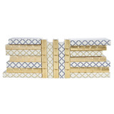 E Lawrence Navy & Gold Quatrefoil With Gold Leaf - Set Of 20